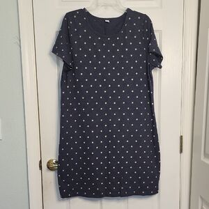 XL Old Navy Navy Blue And White Star Pattern Mini Dress